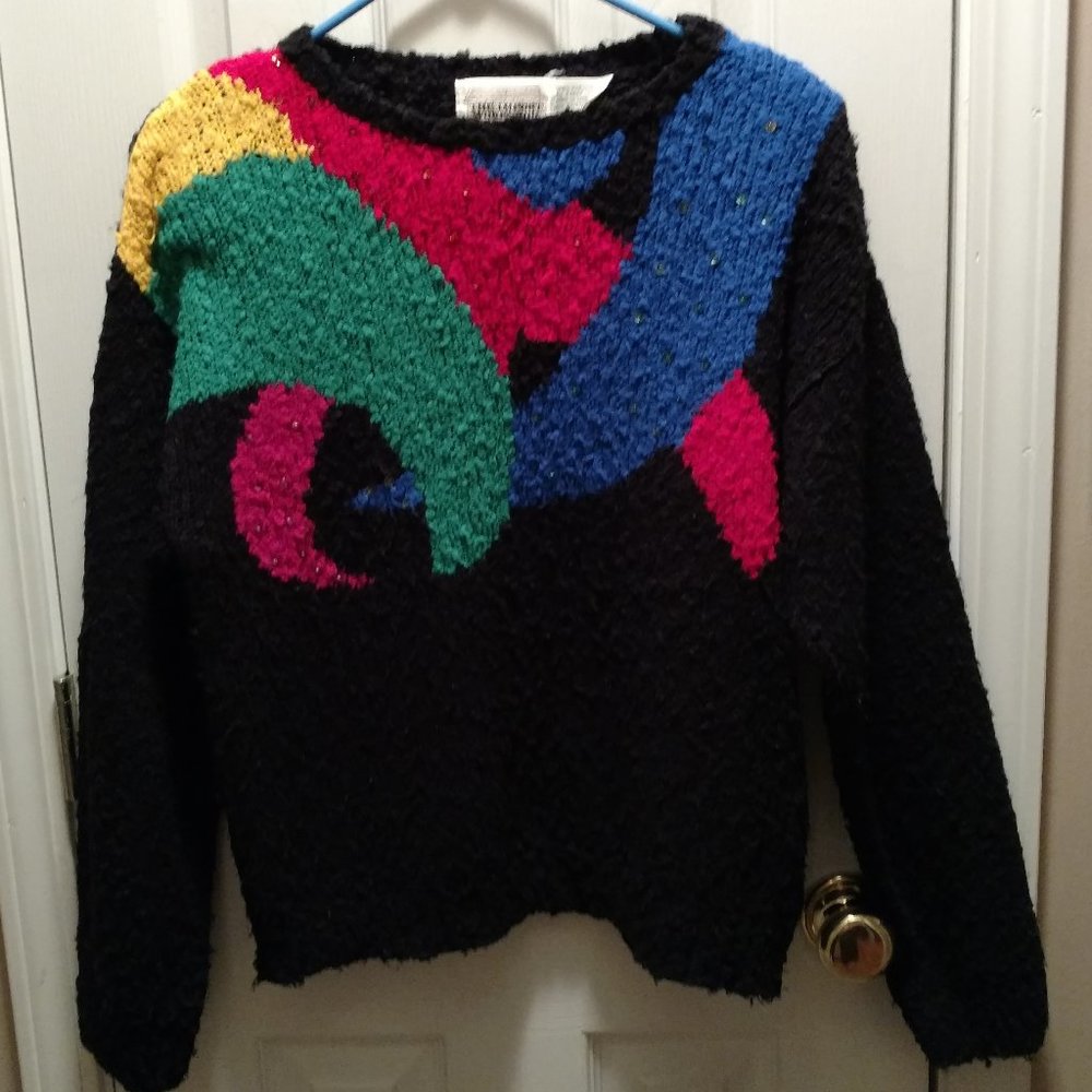 **HOST PICK** Womens Import Workshop Vintage Black Sweater Sz L